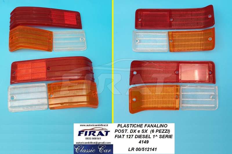 PLASTICA FANALINO FIAT 127 DIESEL 1 SERIE POST.DX E SX (4149)